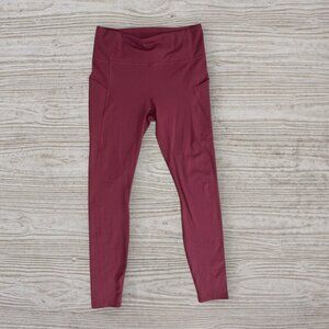 FABLETICS PureLuxe Burgundy Maroon Athletic Yoga Pants Leggings Womens M